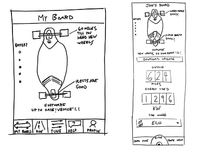 Boosted Boards App Sketch app electric ios skateboard sketch