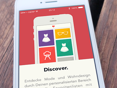 Discover app berlin intro ios ipad iphone mobile ui ux