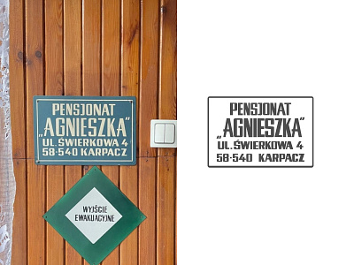 Pensjonat graphic design lettering sign signage signs typography