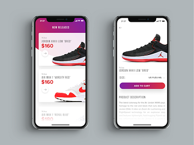 Sneakers Shopping UI ecommerce fashion ios ios11 iphone ipx mobile sneakers ui ux