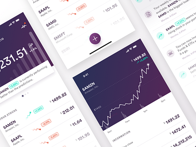 Stocks app business charts clean dashboard data design data visualization finance iphone x iphone xr iphone xs management minimal simple stocks