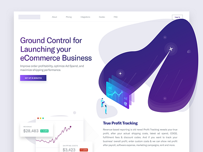 Landing page concept clean finance flat gt america landing page launch minimal rocket space ui ux web wip