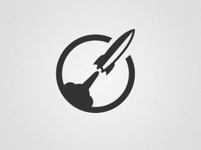 Whoooooosh! icon logo rocket