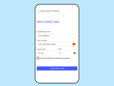 Daily UI 002 - Credit Card Checkout