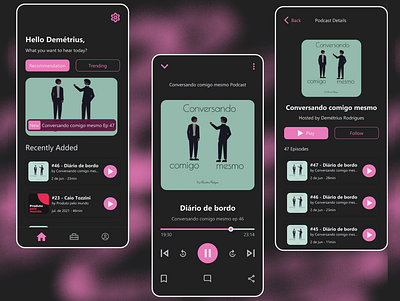 Daily 009 - Music Play daily ui dark mode dark theme design ui ux web