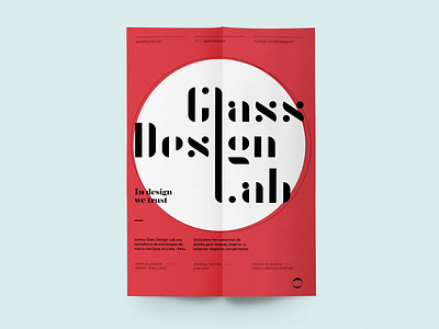 Poster design for Glass Design Lab branding design concept design graphicdesign graphics identity design layout minimal posters red ui