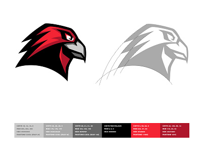 Surrey Falcons Logo branding british columbia canada colorado denver design hockey logo sports surrey