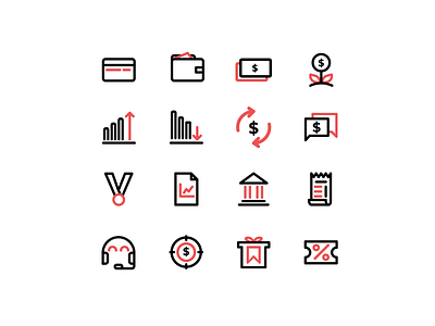 Investment and Business Icons business icon icon design icon set iconography investment system icon vector