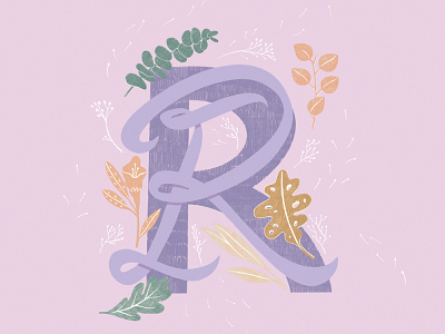 R is for (little) Rebequita characterdesign childrens illustration color crayon flowers illustration ipadpro kid kid illustration lettering letters nature organic pink plants procreate purple texture