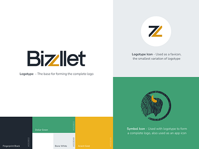 Bizzllet Brand Guide bison blockchain branding business wallet concept crypto elegant money timeless