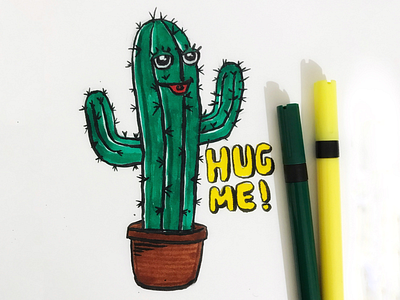 Day 1 #Cactus #100DaysOfSketching art drawing fun illustration practice sketching