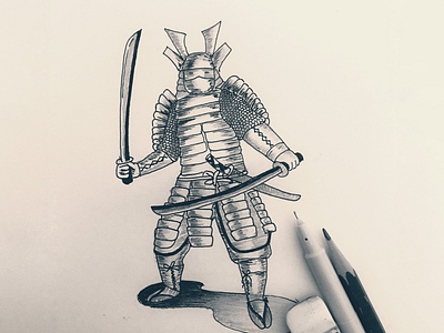 Day 10 #Samurai #Warrior #100DaysOfSketching