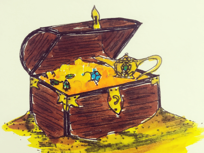 Day 12 #Treasure #100DaysOfSketching