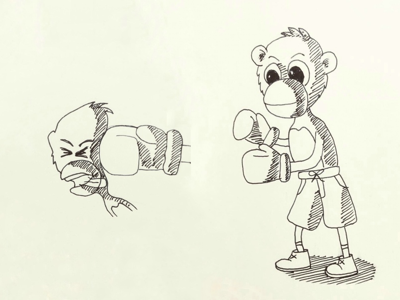 Day 13 #Monkey #Boxer #100DaysOfSketching