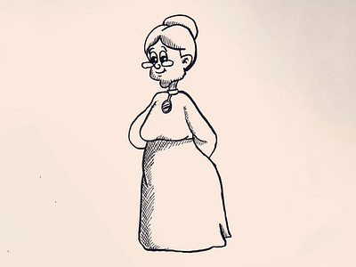 Day 17 #Granny from #LooneyToons #100DaysOfSketching crosshatching drawing ink sketch sketchbook