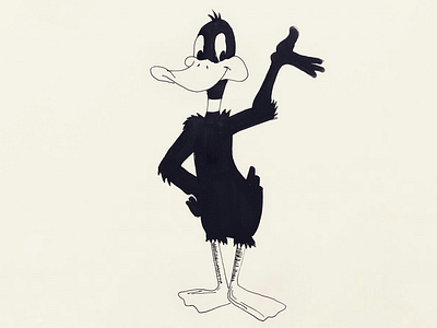 Day 21 #DaffyDuck #100DaysOfSketching #LooneyTunes art crosshatching sketch