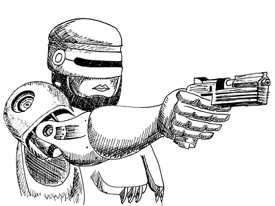Day 22 #RoboCop of #100DaysOfSketching
