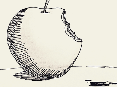 Day 23 #Poisoned #Apple #100DaysOfSketching art crosshatching sketch