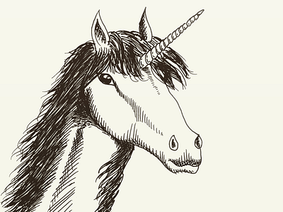 Day 25 #Unicorn #100DaysOfSketching crosshatching drawing horse pony sketch unicorn