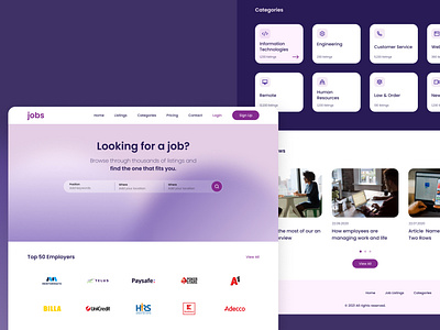 Jobs Search Engine Website redesign