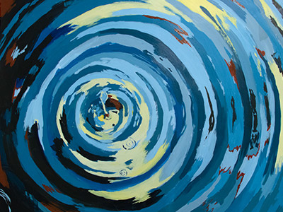 Ripple Effect abstract acrylic painting