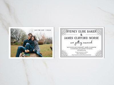 Save The Date - Baker/Morse Wedding graphic design print design save the date stationary design