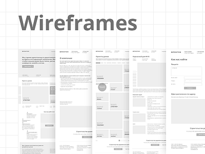 Wireframes Fronton-nn.ru