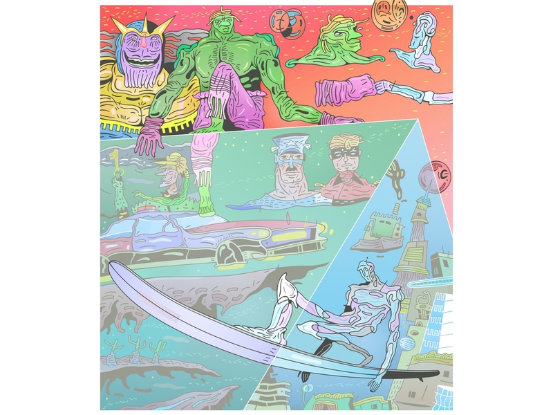 story captain america comics draw hulk illustration marvel rainca silver surfer space thanos