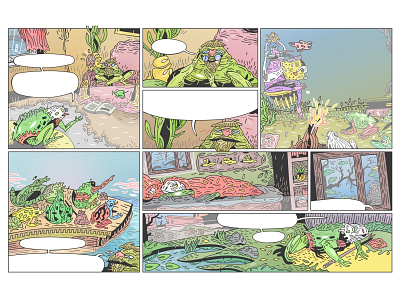 cosmo frog comics illustration rainca