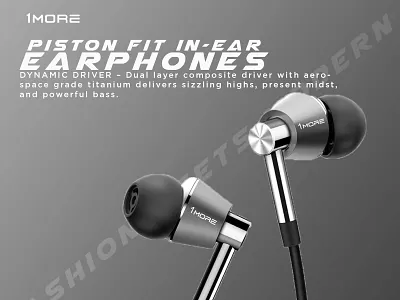 1More EarPhone banner banner ads branding design flat minimal portfolio typography web