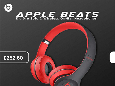 Beats Headphone 2 banner ads branding design flat lettering minimal portfolio type typography web