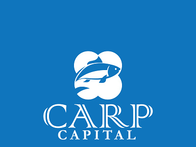 Carp Logo - Minimal Logo - Flat Logo brand identity branding design fish logo flat illustration logo logo design minimal web