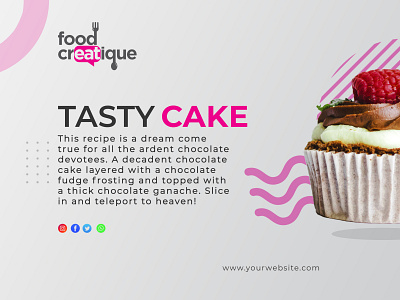 tasty cake branding design flat typography web