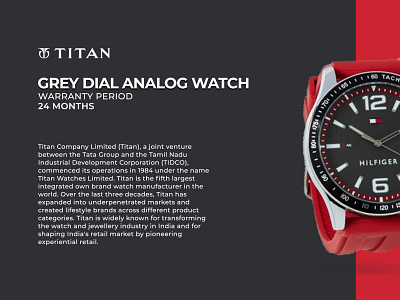 titan watch branding design flat typography web