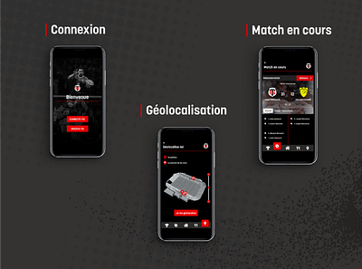 Refonte application mobile Stade Toulousain adobe xd graphic design maquette stade toulousain ui ux webdesign