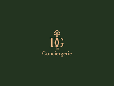 Création identité visuelle DG Conciergerie branding charte graphique conciergerie guidelines illustrator indesign logo
