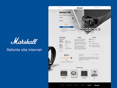 Refonte site internet Marshall adobe xd design marshall technology ui ux webdesign website