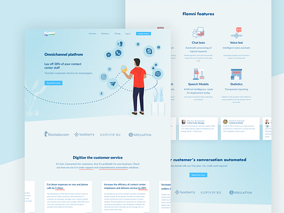 Flomni design illustration typography ui ux web website