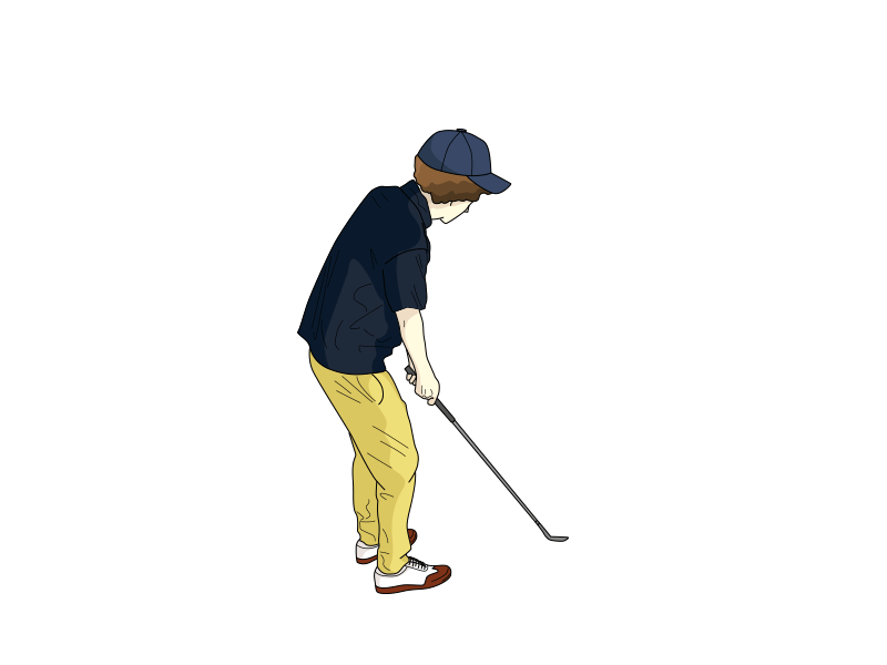 Golf flop shot - Rear view animation anime ball cartoon chipping flop shot ghibli golf manga sports