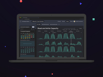 Server bandwidth monitor: month view