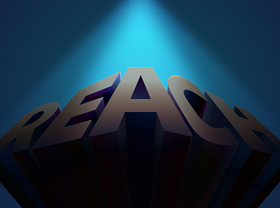 REACH 3d affinity designer branding design icon illustration logo sketch ui ux vector