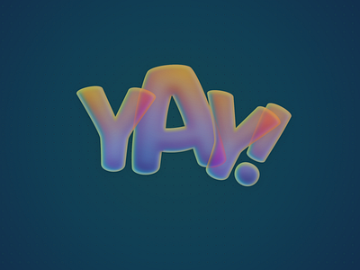 YAY! 3d affinity designer branding design icon illustration logo sketch ui ux vector