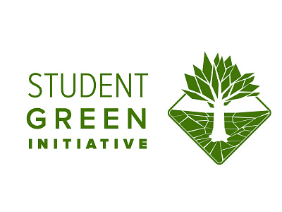 Student Green Initiative Logomark green logo mark negative space sketch sketch.app tree