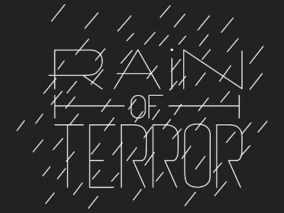 Rain of Terror poster typography