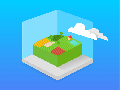 Agro Economy agriculture colourful illustration isometric