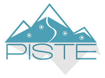 Piste Ski App Logo brand concept logo piste ski ski app sports