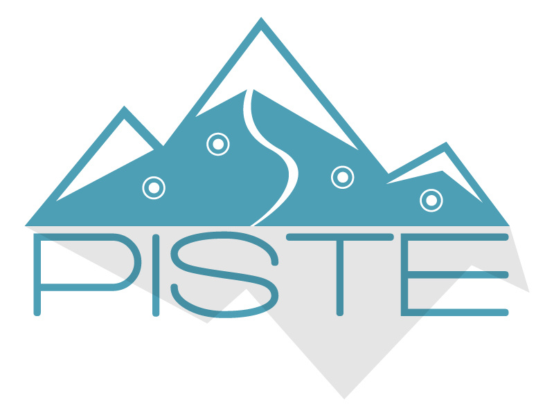 Piste Ski App Logo brand sports concept ski ski app piste logo