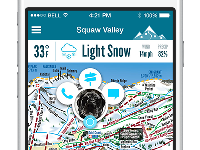 Piste GPS Mobile App concept gps mobile ski ski app