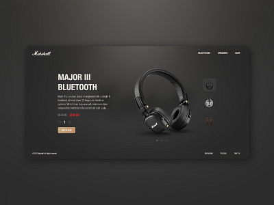 Marshall Website Redesign ( Product Page )