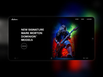 Jackson Website Redesign Concept basses dark theme dark ui eccomerce guitar guitars hero page hero section jacksonville redesign ui ui design ux web web app web design web redesign website website concept website design